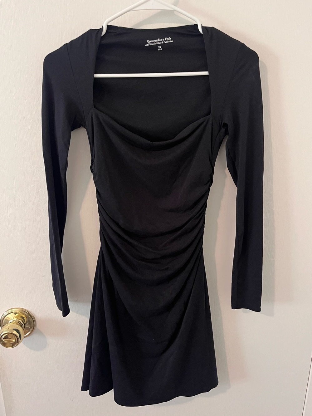 Abercrombie Modal-Blend Collection Square Neck Long Sleeve Mini Dress XS
